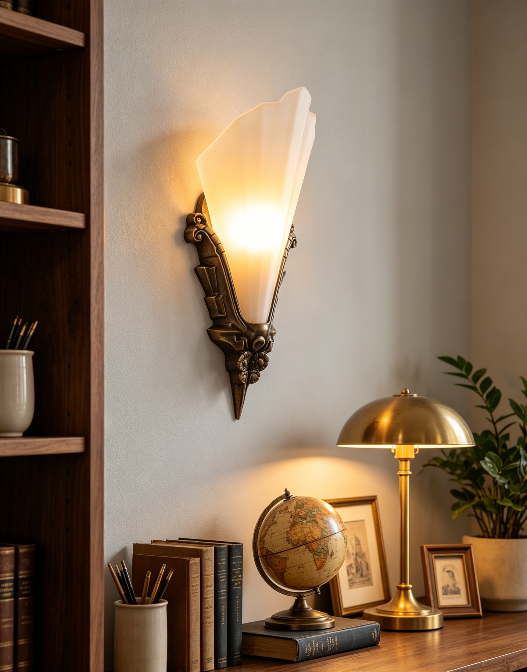 Aurivelle Deco Glass Wall Sconce