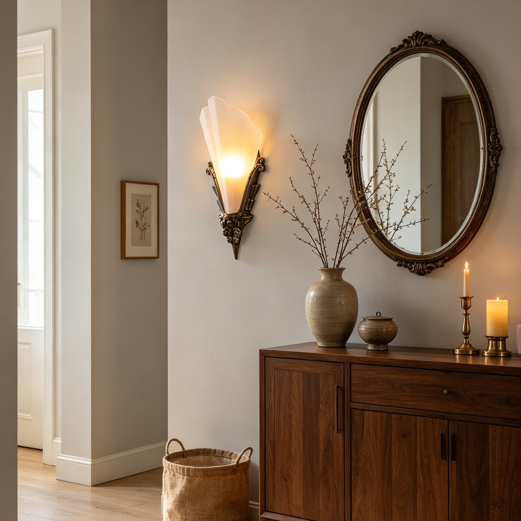 Aurivelle Deco Glass Wall Sconce