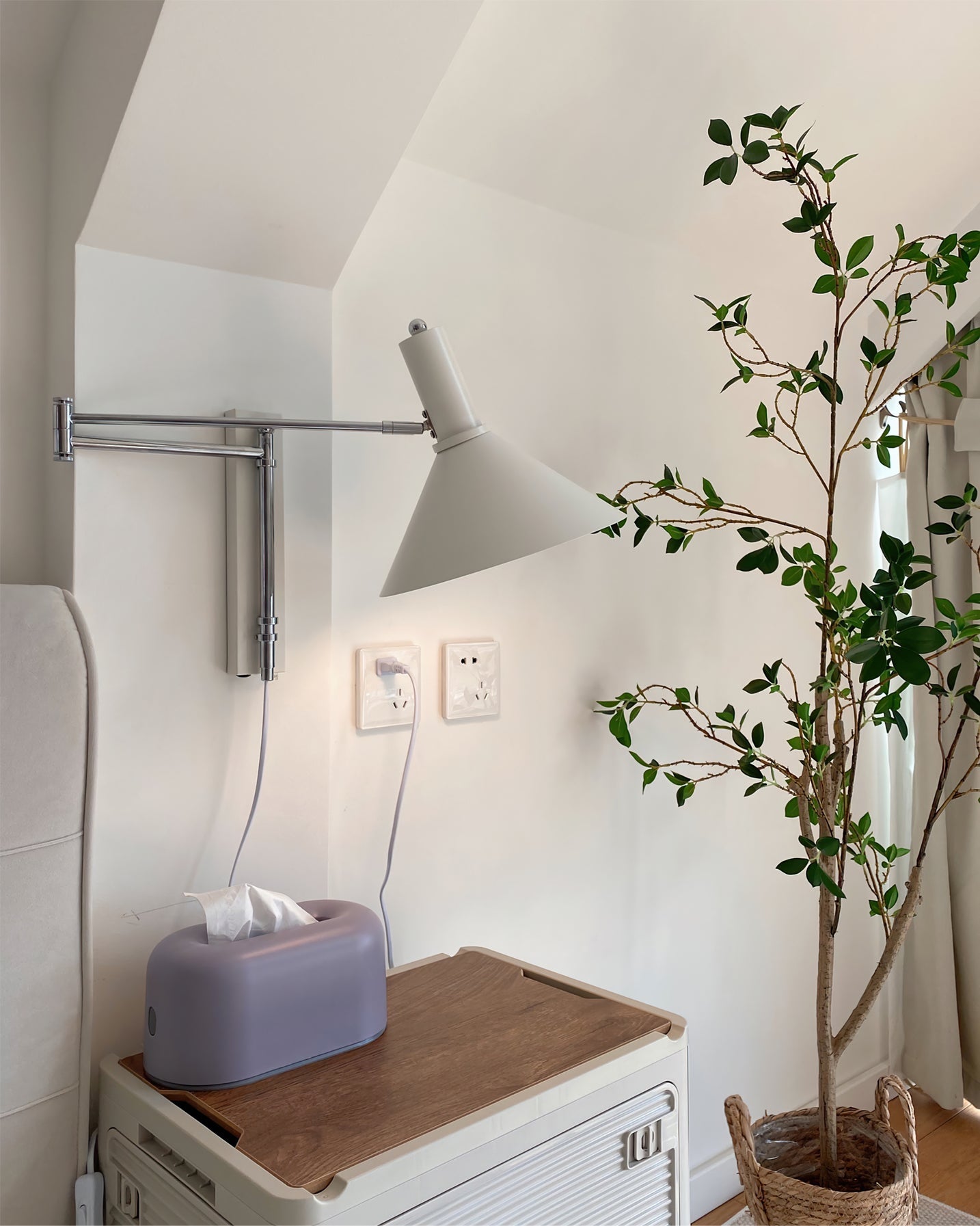 Avelin Adjustable Plug-In Wall Lamp