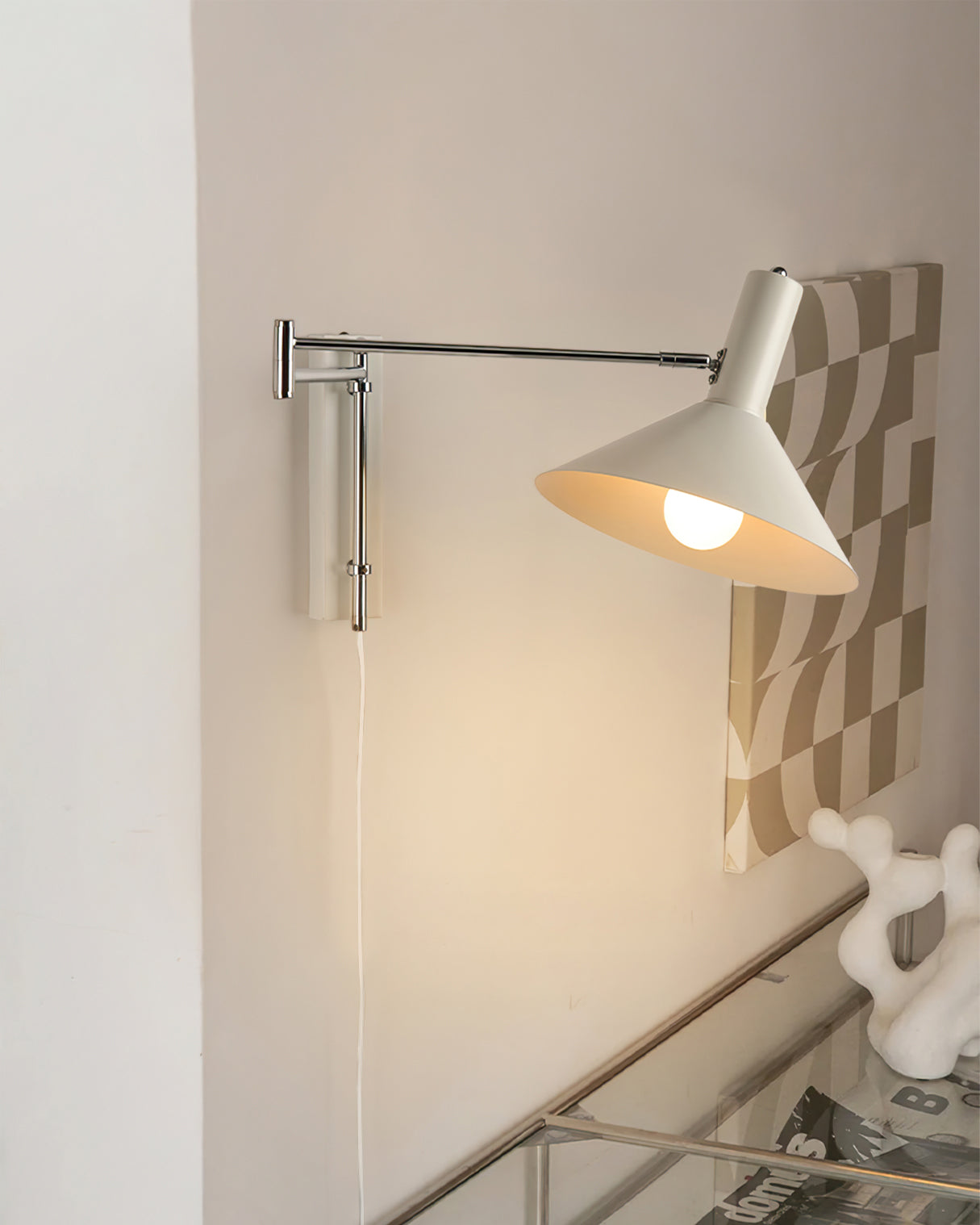 Avelin Adjustable Plug-In Wall Lamp