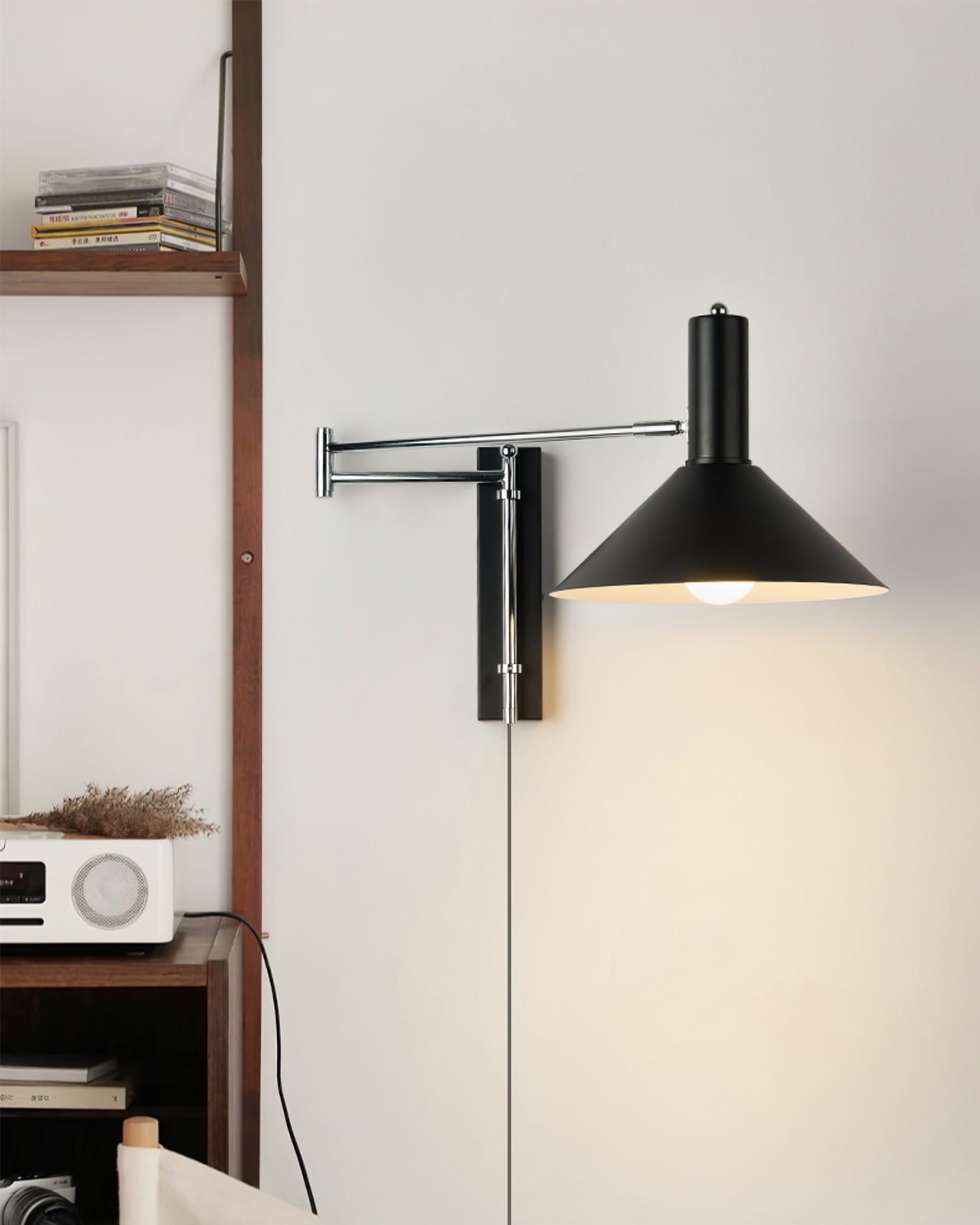 Avelin Adjustable Plug-In Wall Lamp
