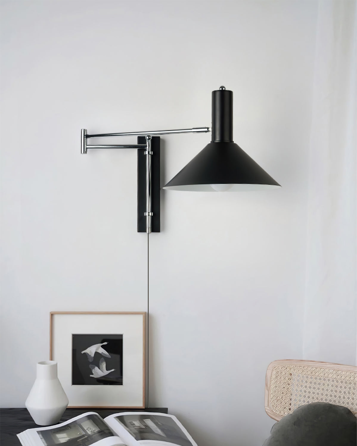 Avelin Adjustable Plug-In Wall Lamp