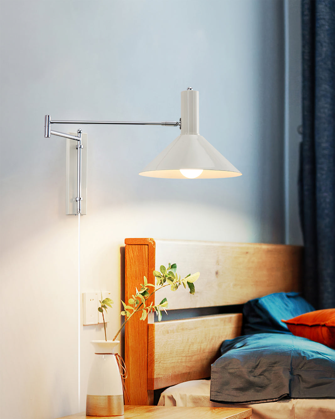 Avelin Adjustable Plug-In Wall Lamp