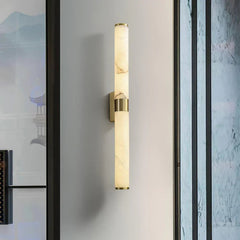 Aveline Linear Alabaster Rod Sconce