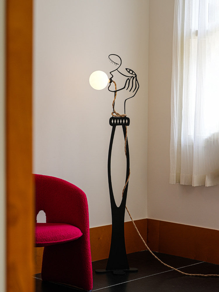 Aveline Muse Sculptural Globe Floor Lamp