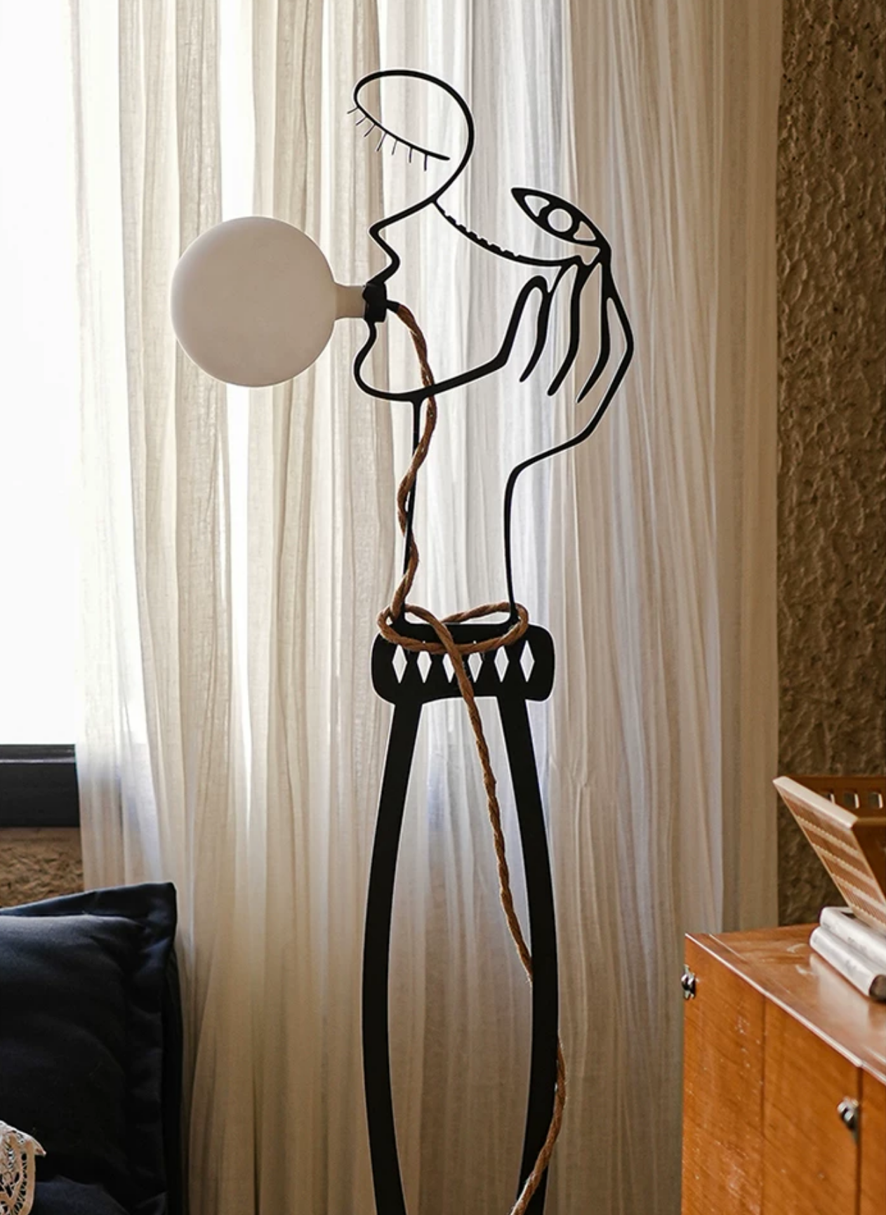 Aveline Muse Sculptural Globe Floor Lamp
