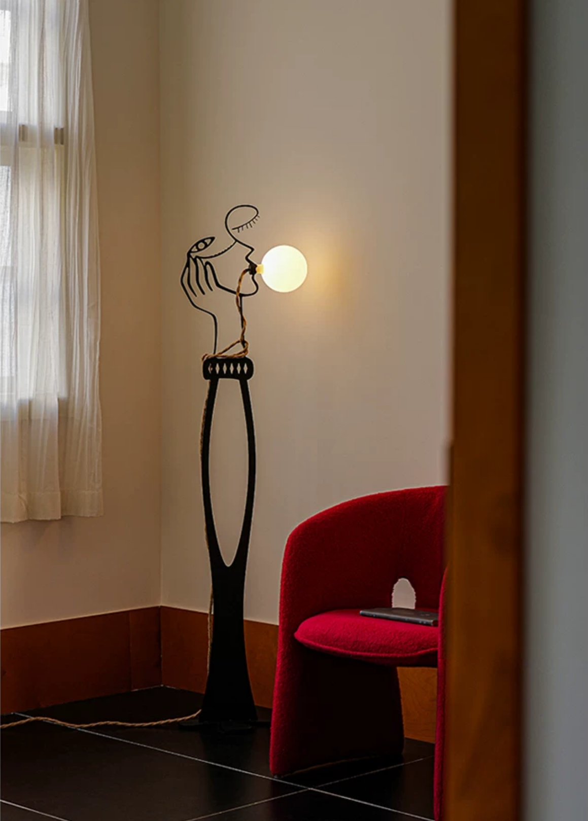 Aveline Muse Sculptural Globe Floor Lamp