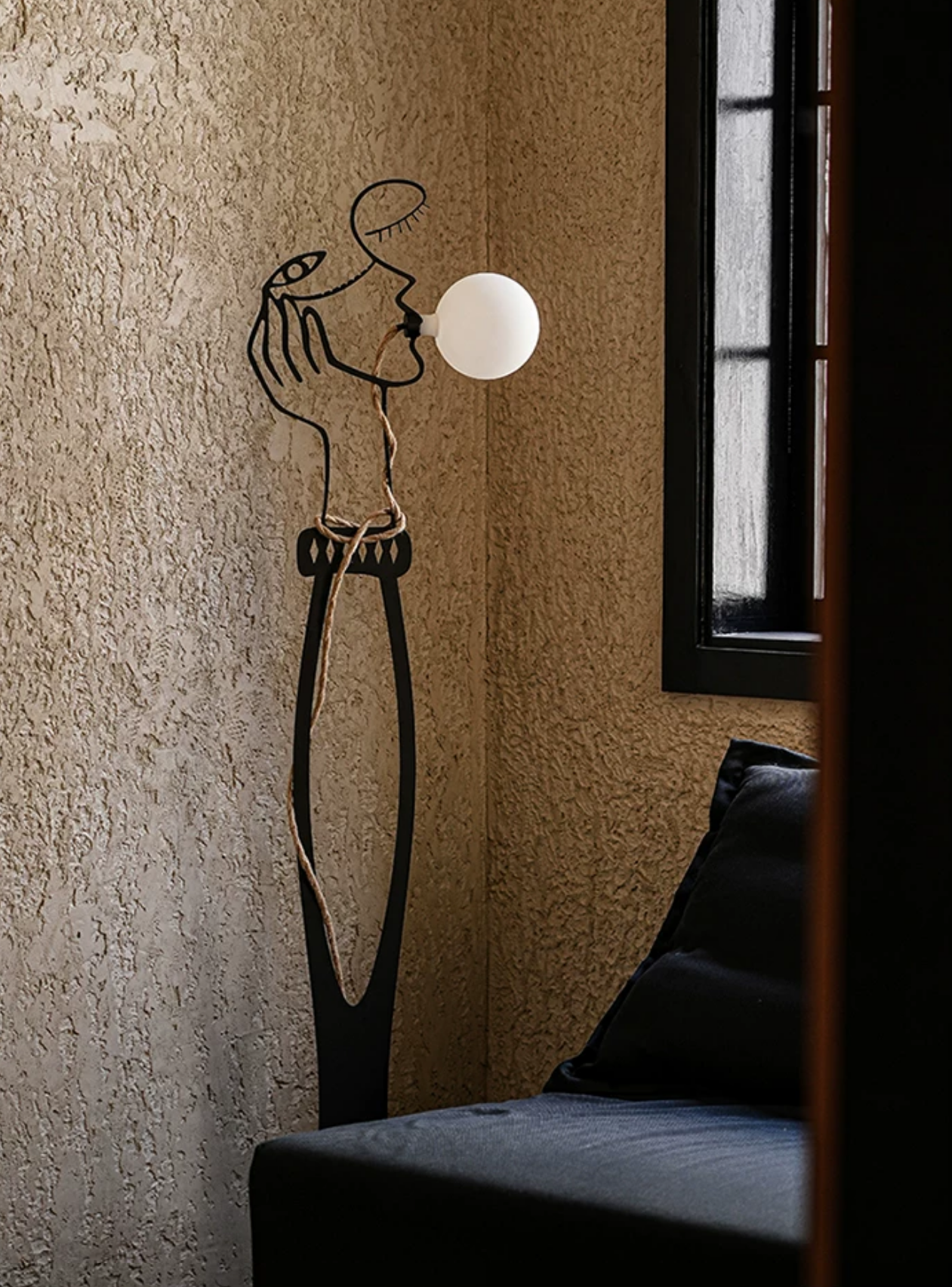 Aveline Muse Sculptural Globe Floor Lamp