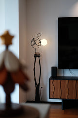 Aveline Muse Sculptural Globe Floor Lamp