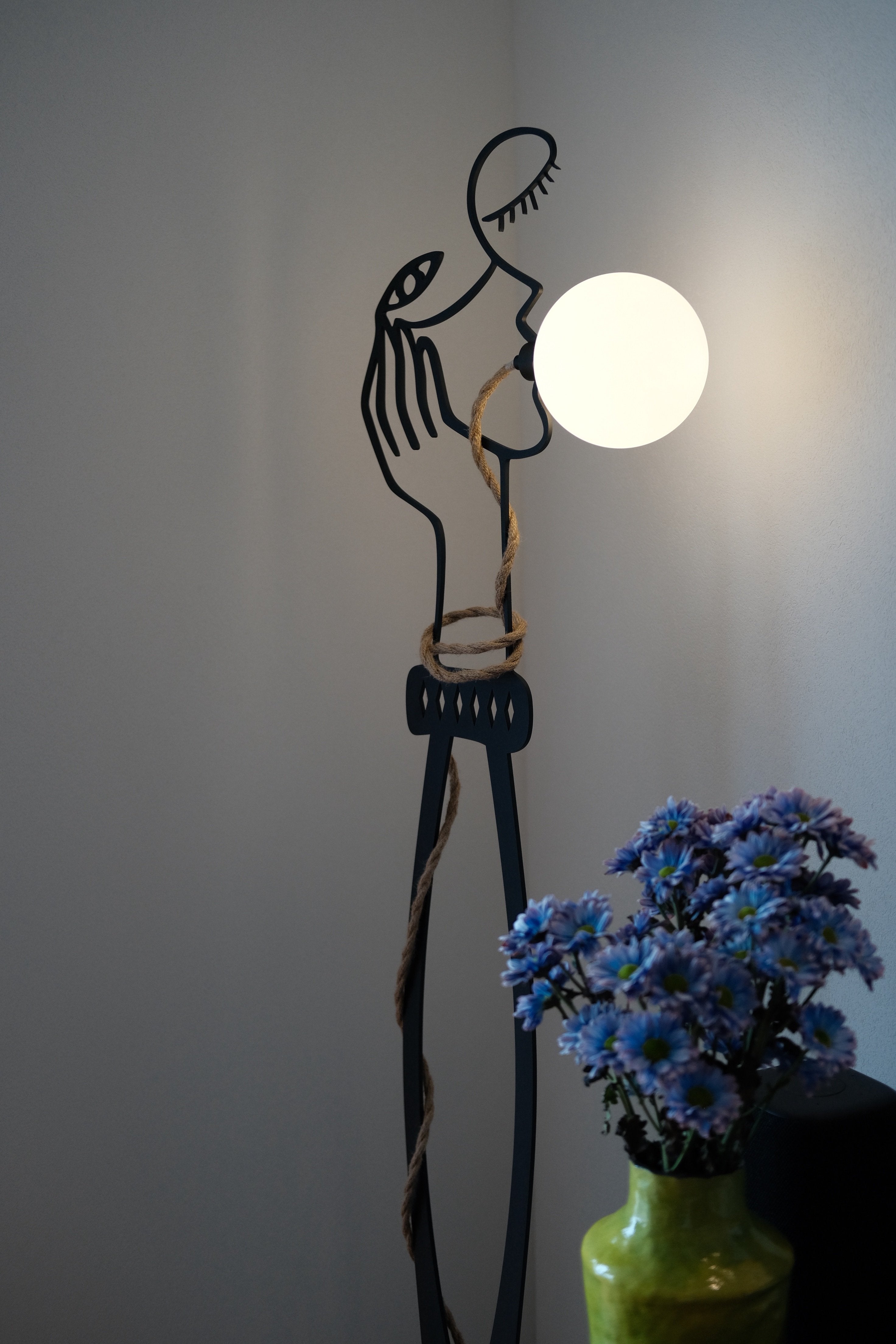 Aveline Muse Sculptural Globe Floor Lamp