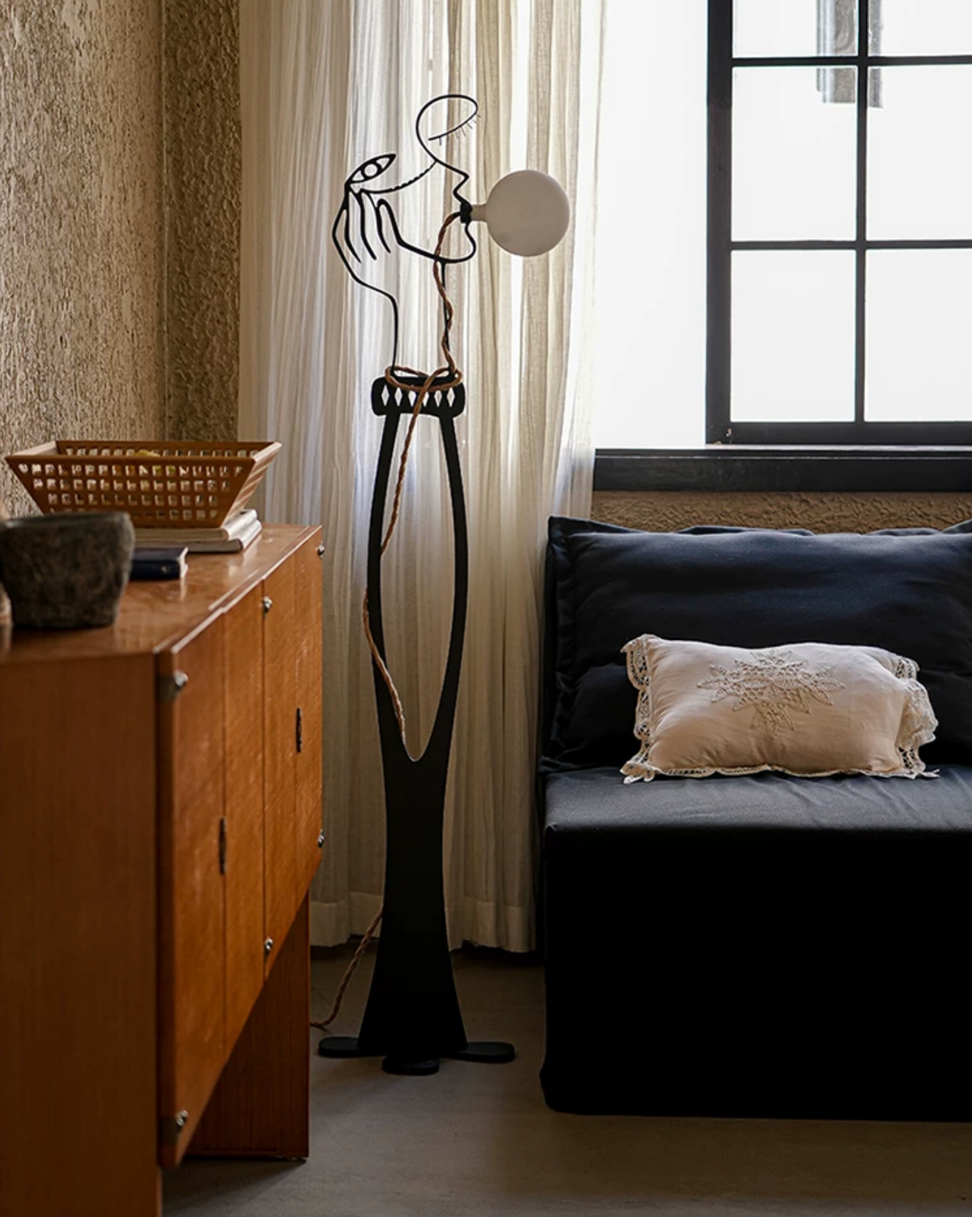 Aveline Muse Sculptural Globe Floor Lamp