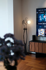 Aveline Muse Sculptural Globe Floor Lamp