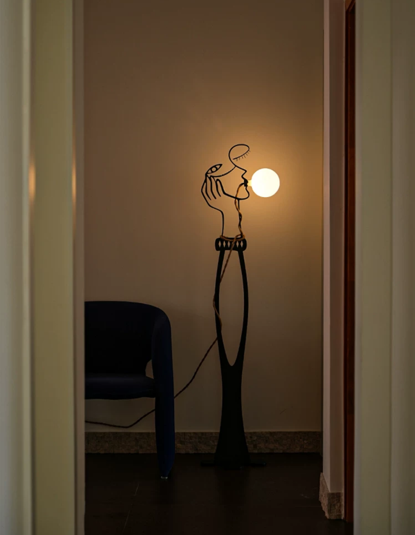 Aveline Muse Sculptural Globe Floor Lamp