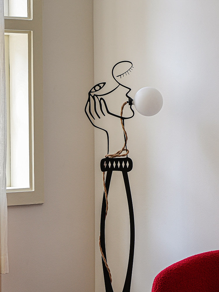 Aveline Muse Sculptural Globe Floor Lamp