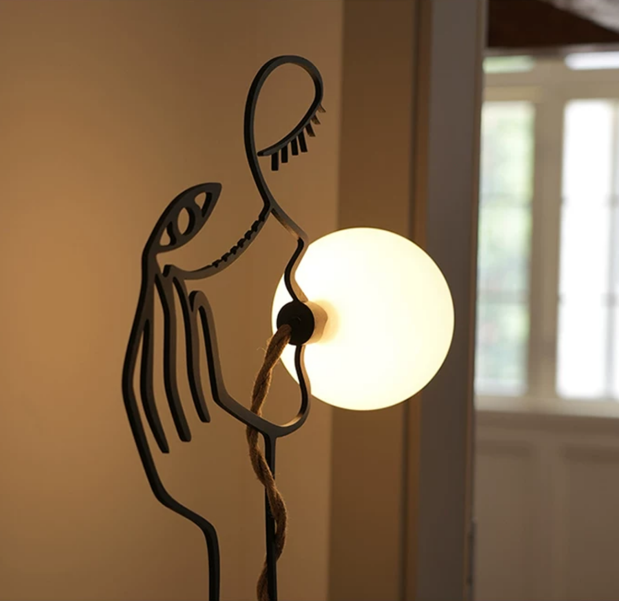 Aveline Muse Sculptural Globe Floor Lamp