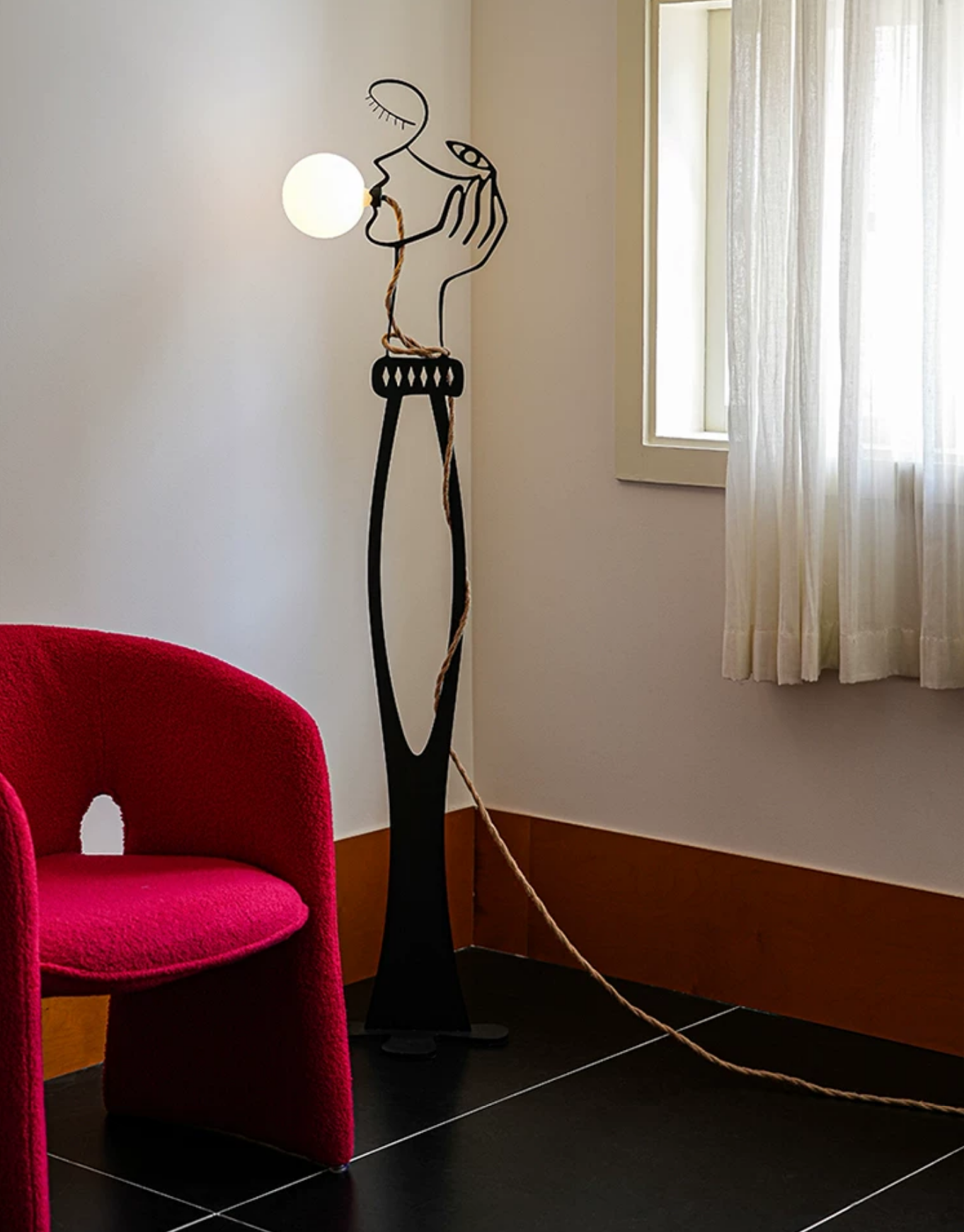 Aveline Muse Sculptural Globe Floor Lamp