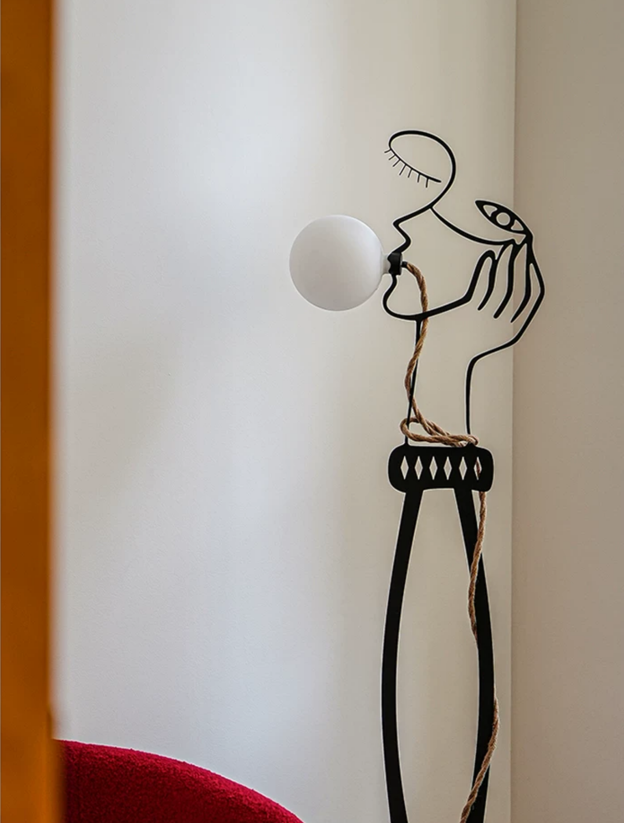 Aveline Muse Sculptural Globe Floor Lamp