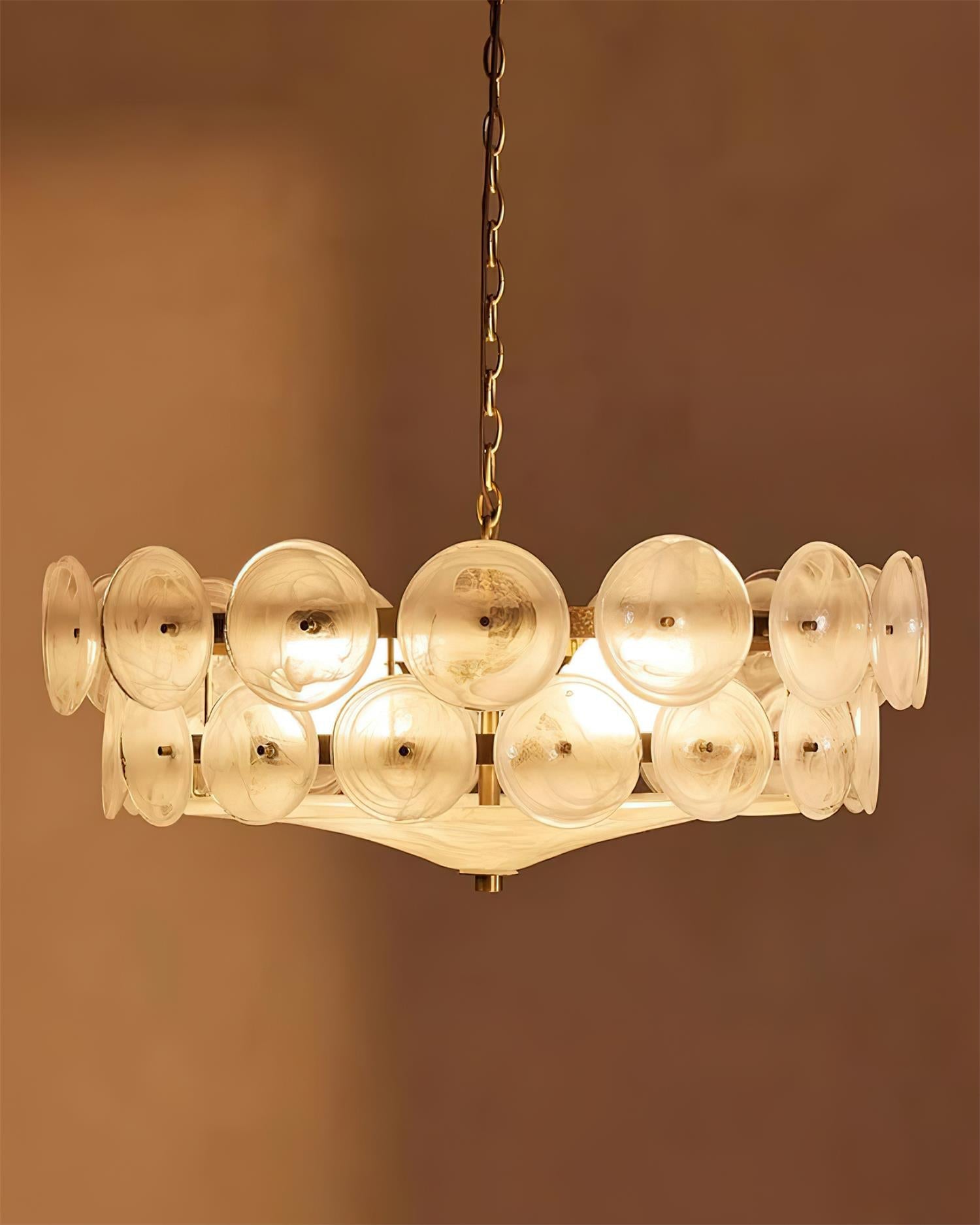Avelora Cast Glass Disc Chandelier