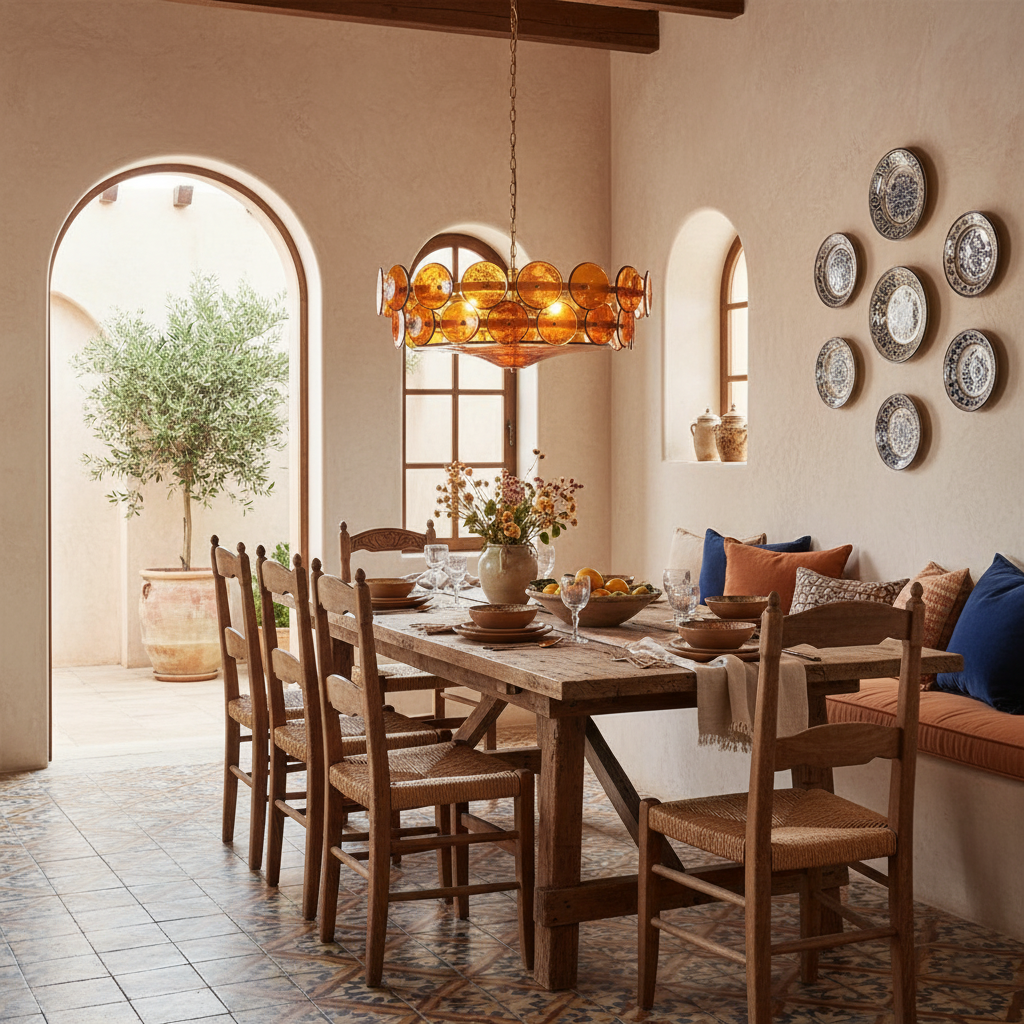 Avelora Cast Glass Disc Chandelier