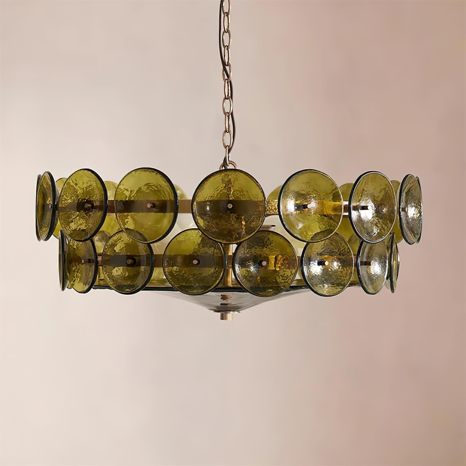 Avelora Cast Glass Disc Chandelier