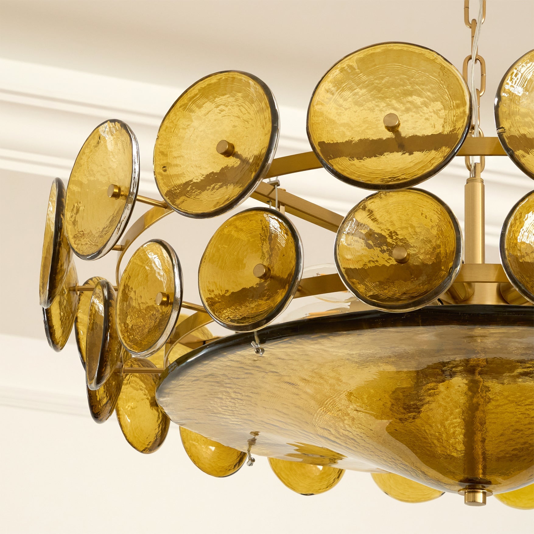Avelora Cast Glass Disc Chandelier