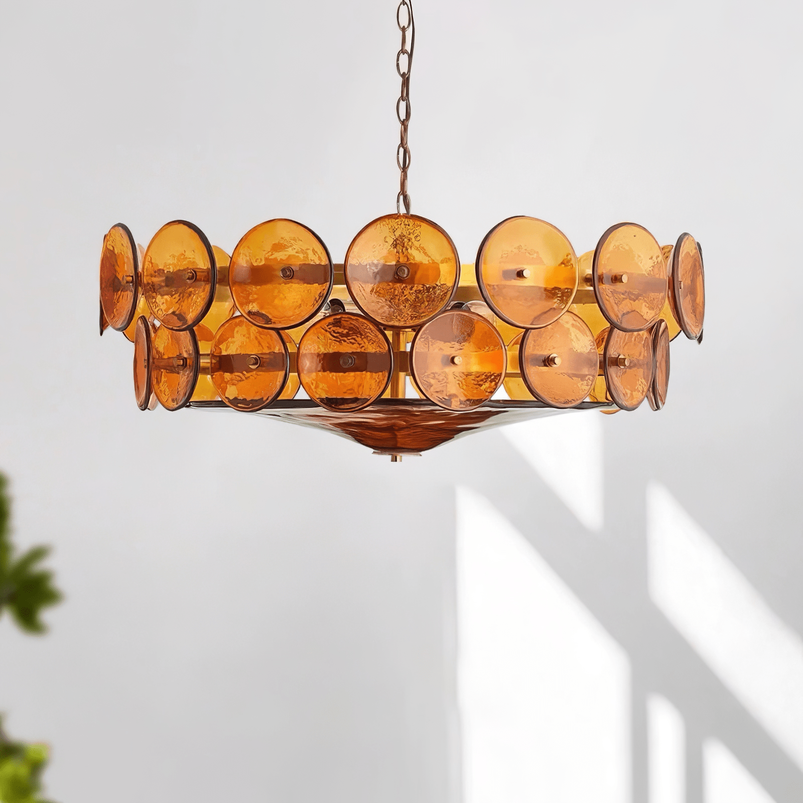Avelora Cast Glass Disc Chandelier