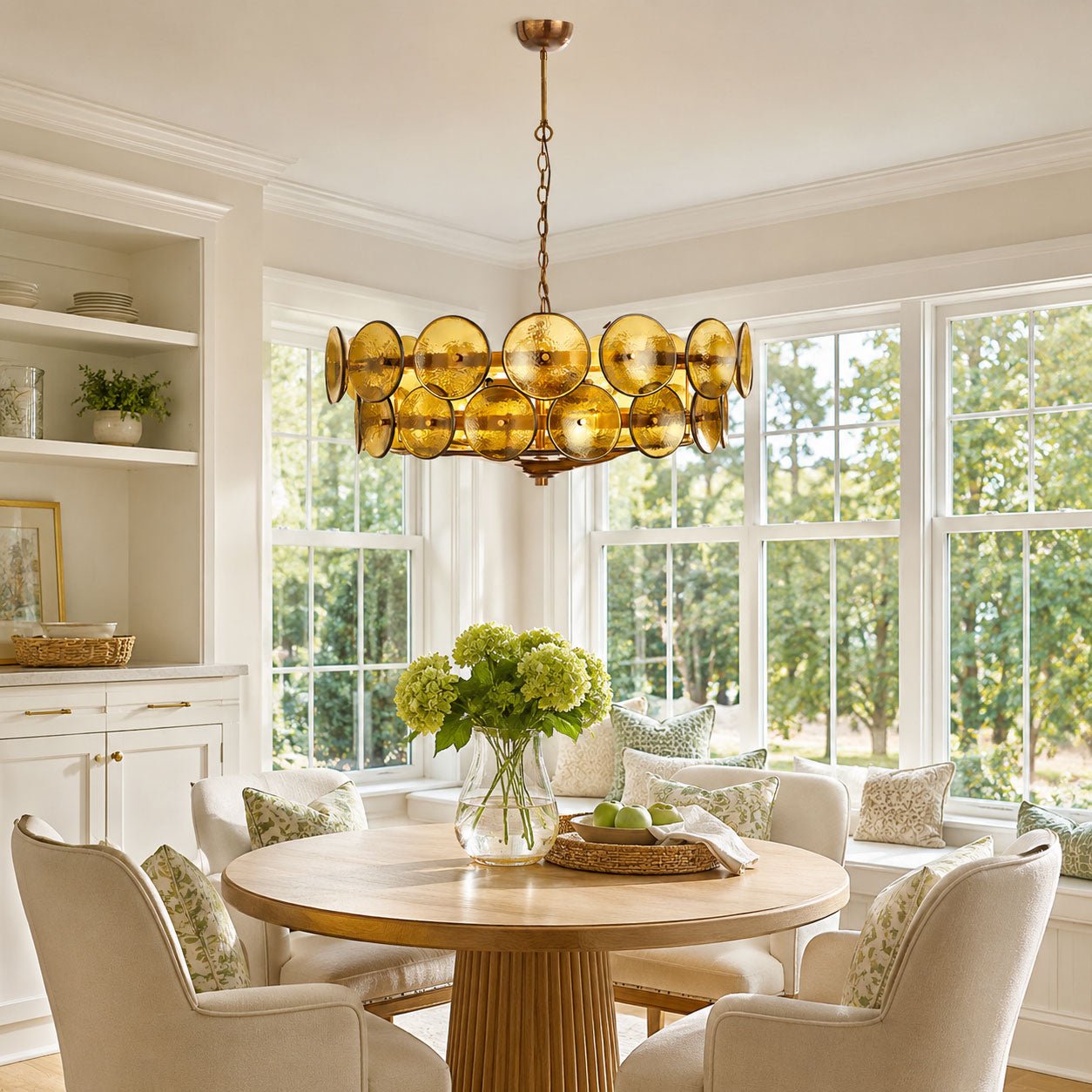Avelora Cast Glass Disc Chandelier