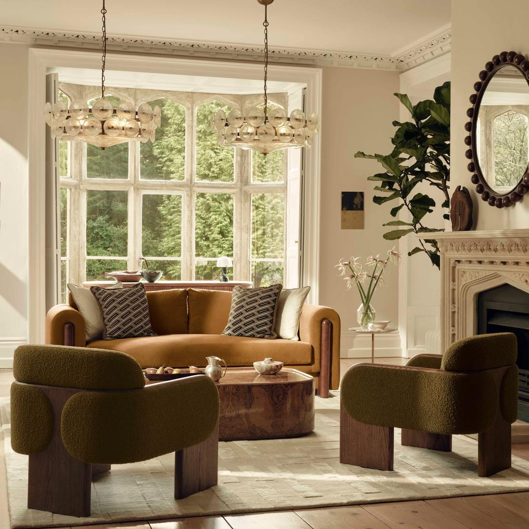 Avelora Cast Glass Disc Chandelier