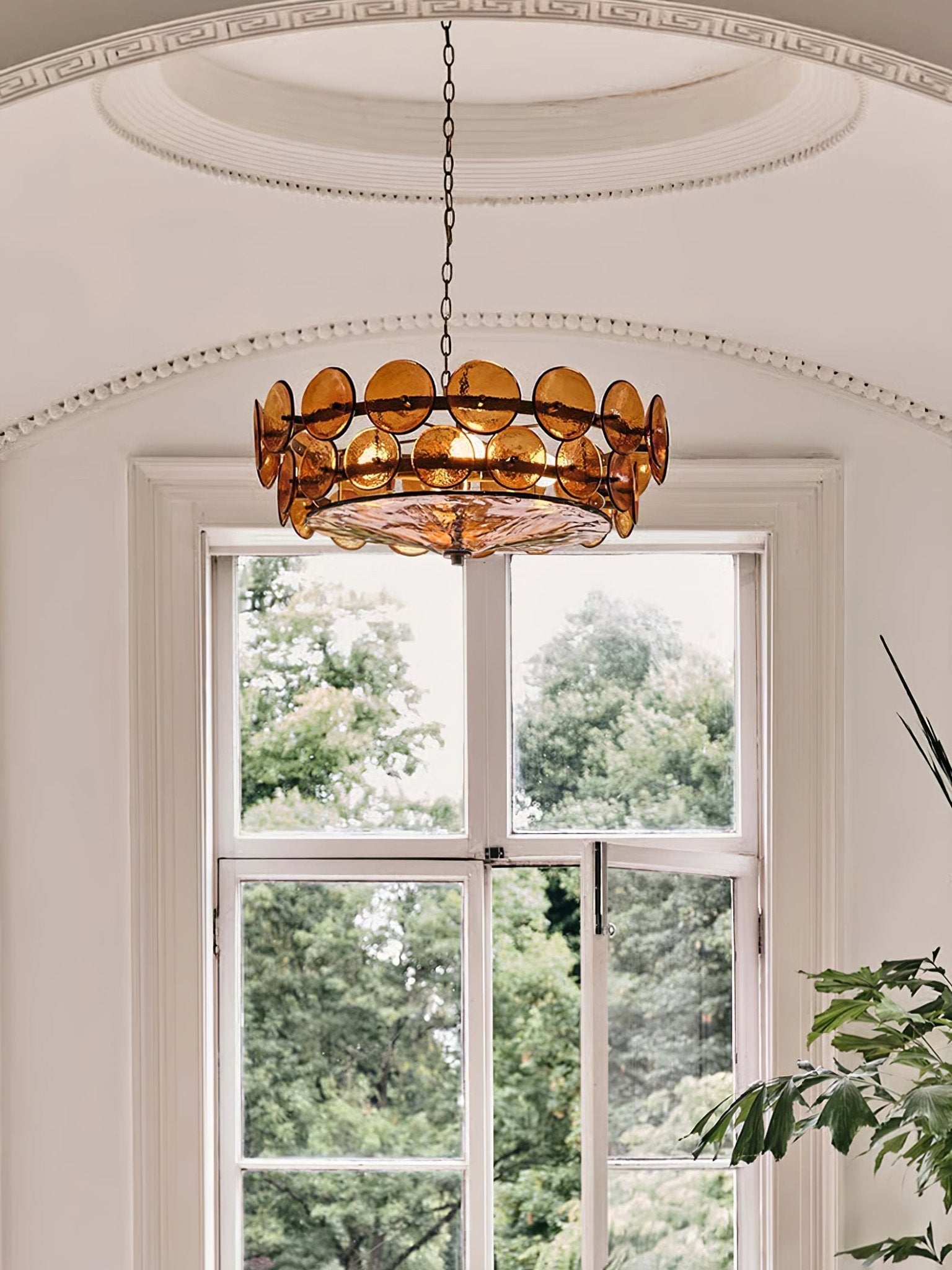 Avelora Cast Glass Disc Chandelier