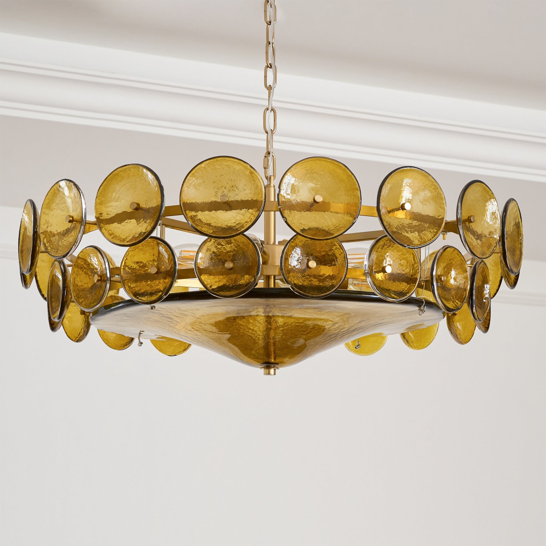 Avelora Cast Glass Disc Chandelier