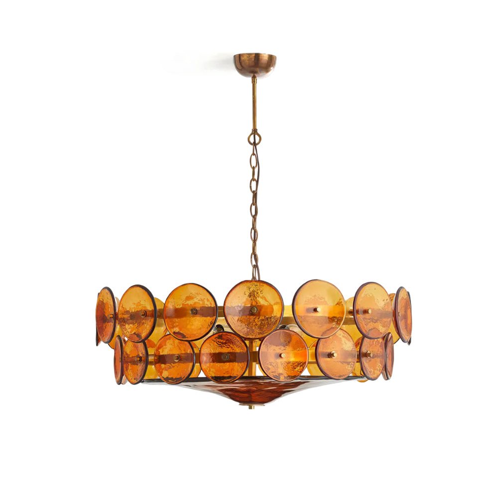 Avelora Cast Glass Disc Chandelier
