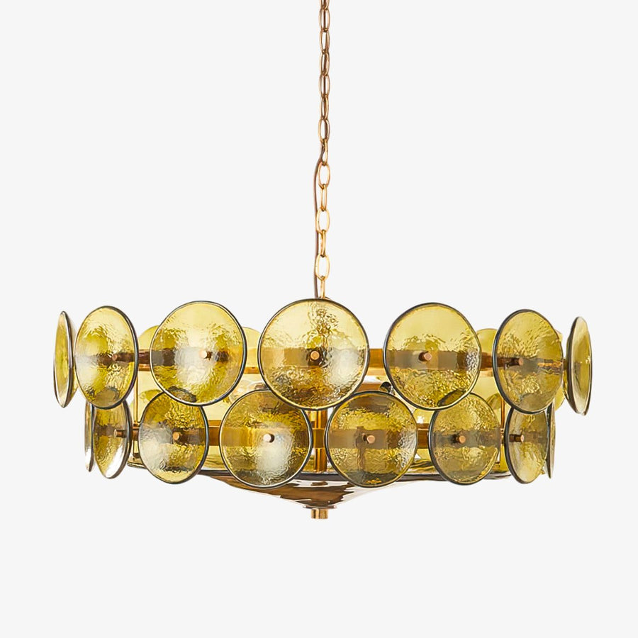 Avelora Cast Glass Disc Chandelier