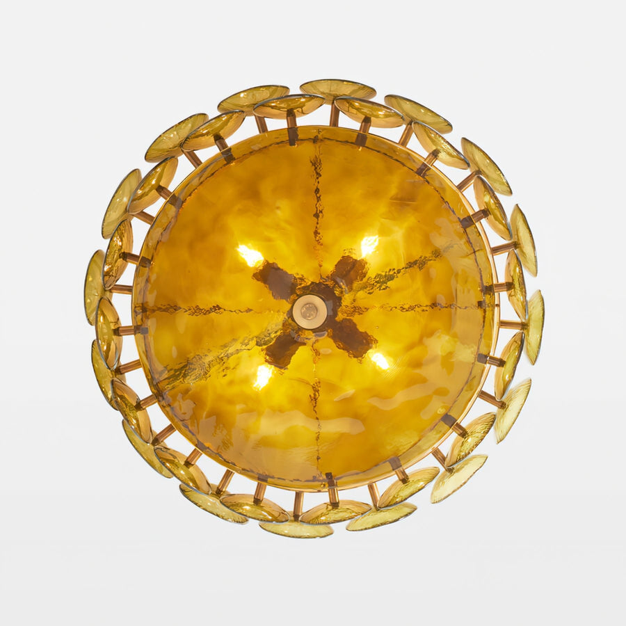 Avelora Cast Glass Disc Chandelier