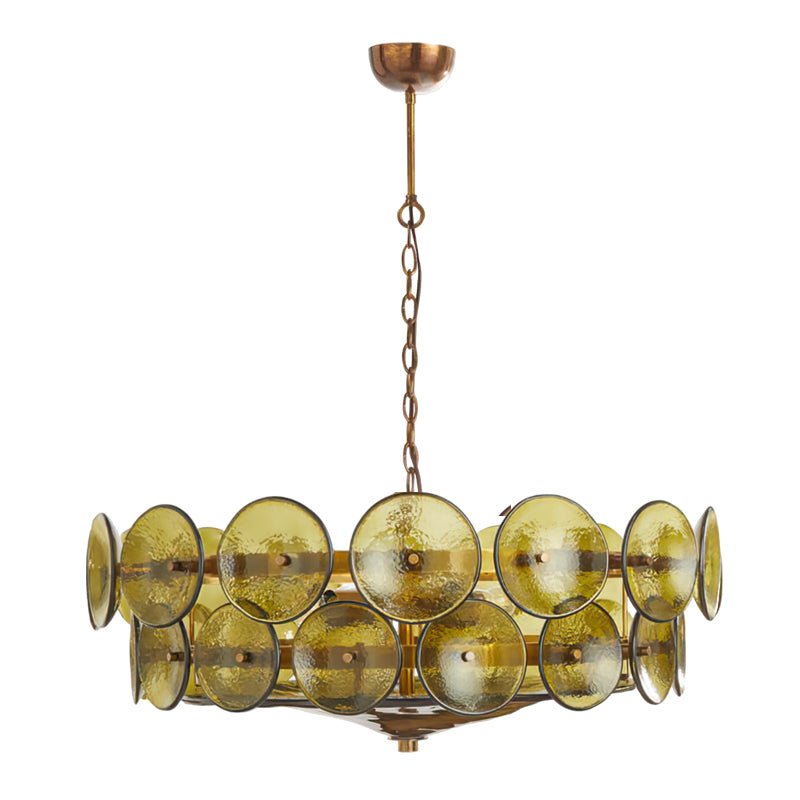 Avelora Cast Glass Disc Chandelier