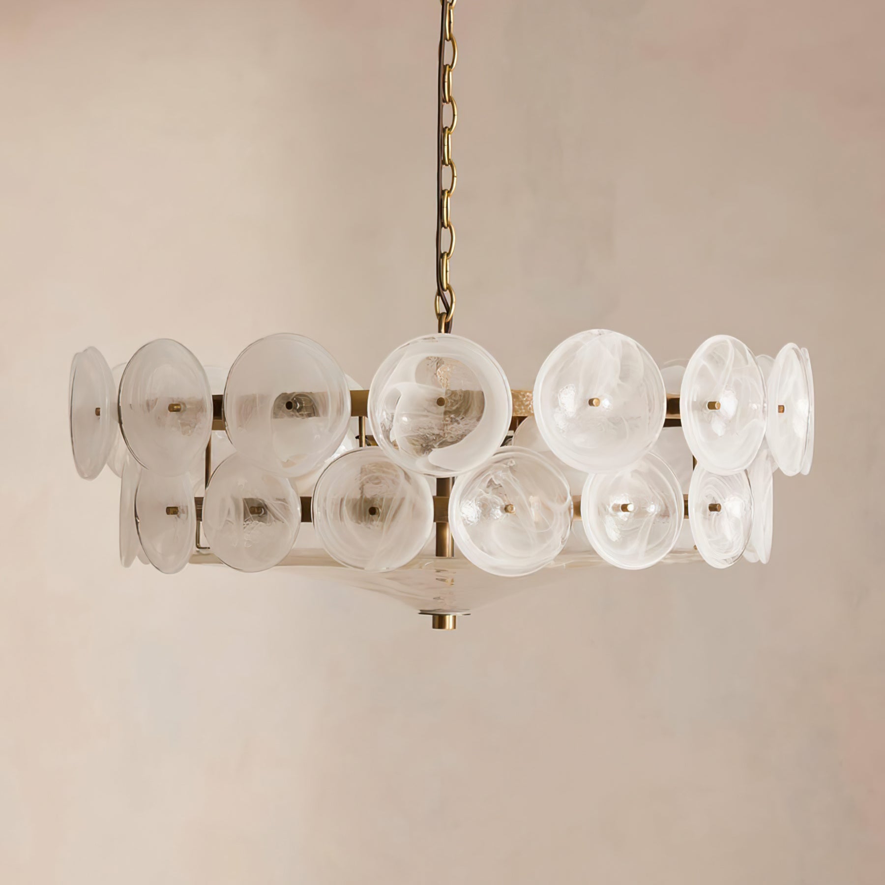 Avelora Cast Glass Disc Chandelier