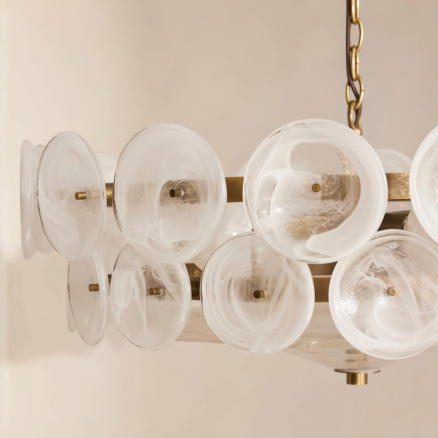 Avelora Cast Glass Disc Chandelier