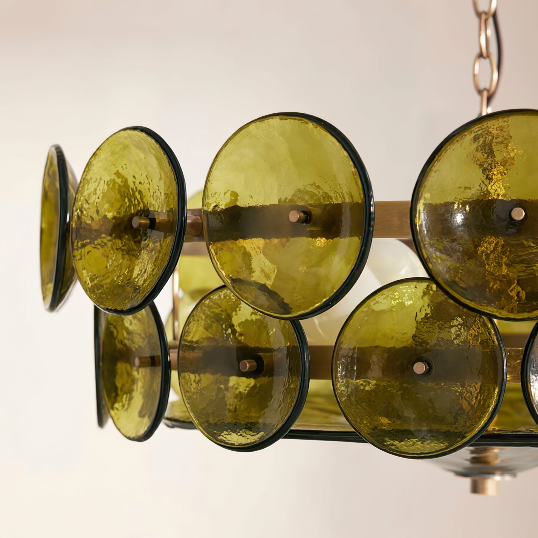 Avelora Cast Glass Disc Chandelier