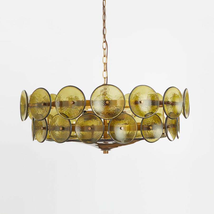 Avelora Cast Glass Disc Chandelier
