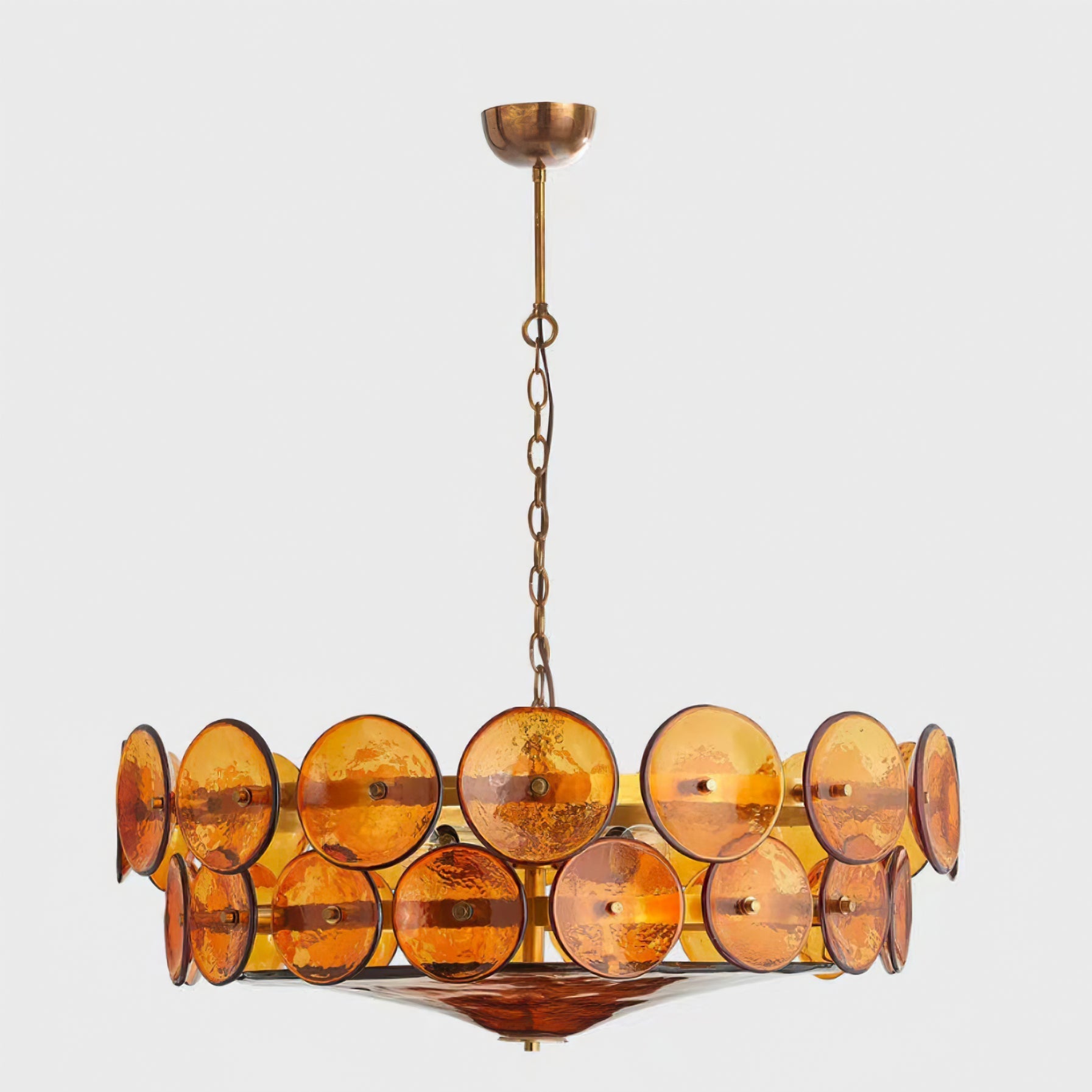 Avelora Cast Glass Disc Chandelier
