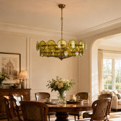 Avelora Cast Glass Disc Chandelier