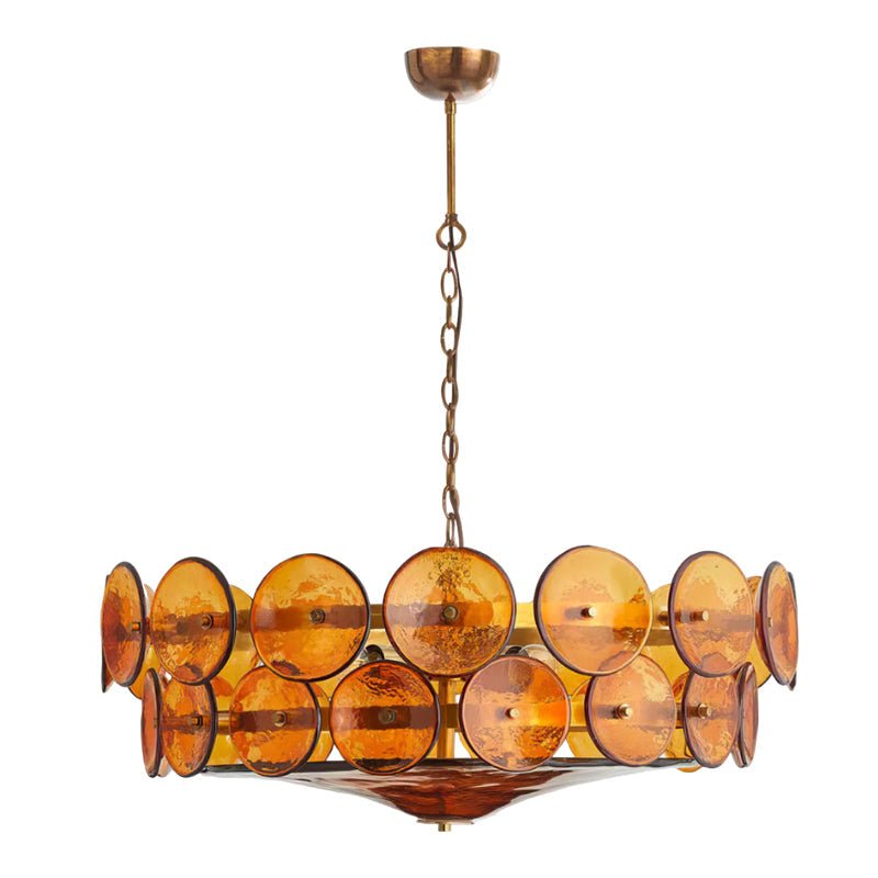 Avelora Cast Glass Disc Chandelier