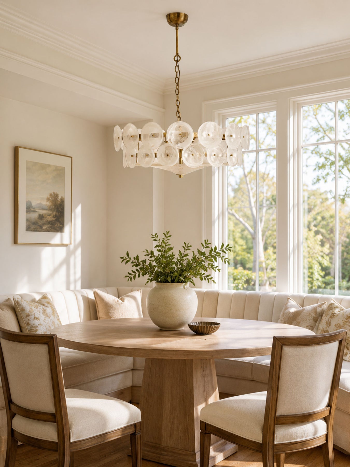 Avelora Cast Glass Disc Chandelier