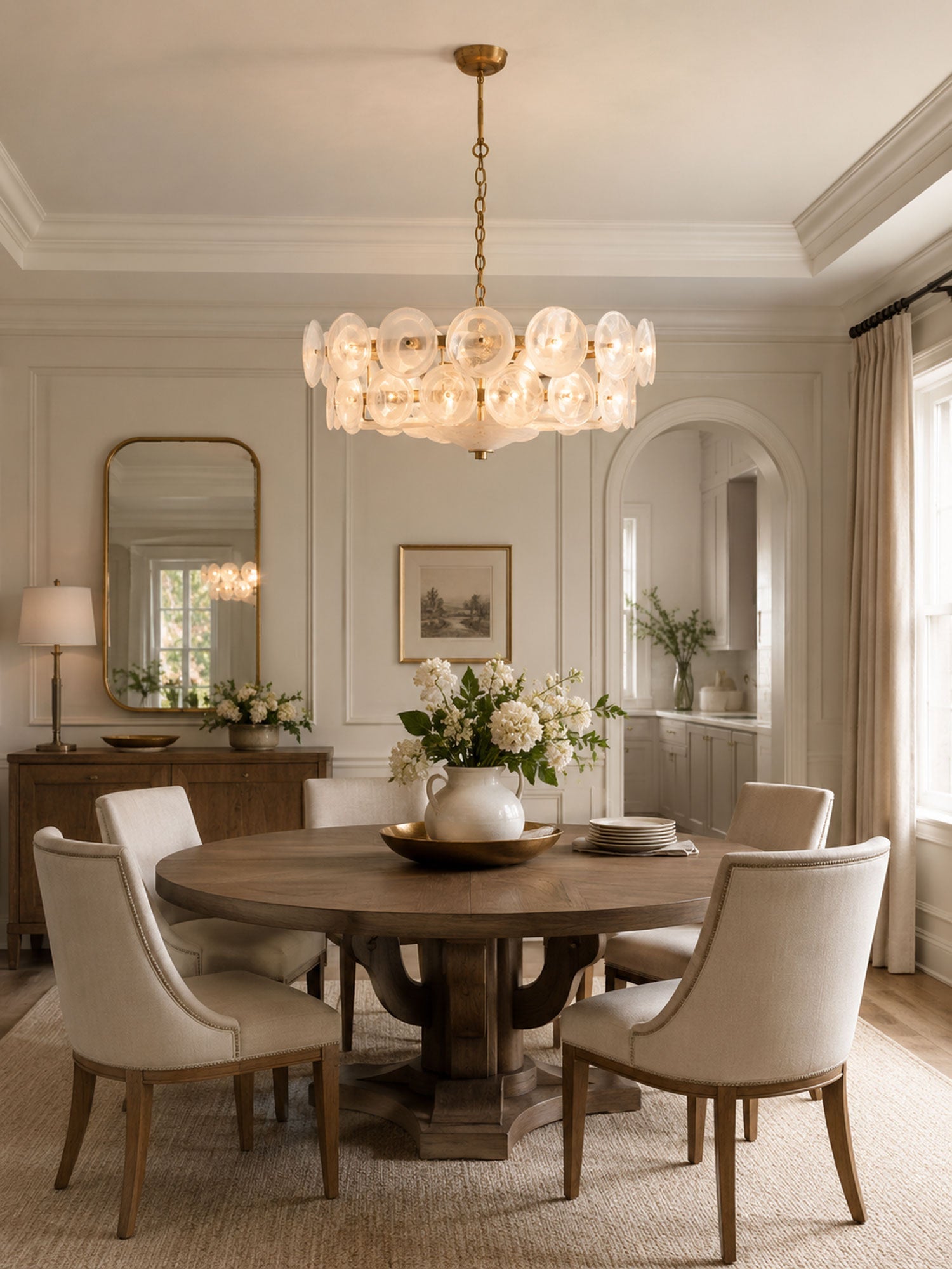 Avelora Cast Glass Disc Chandelier