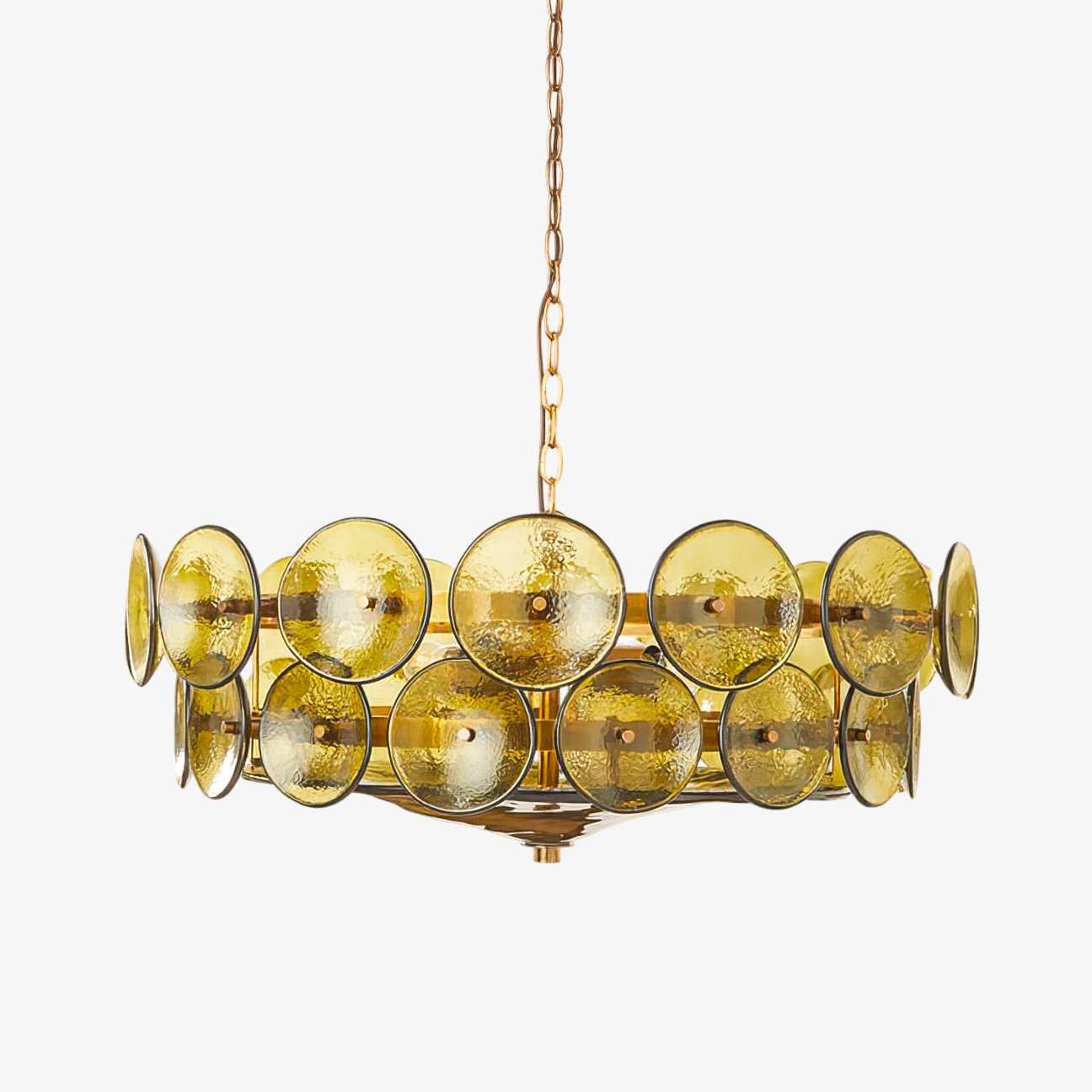 Avelora Cast Glass Disc Chandelier