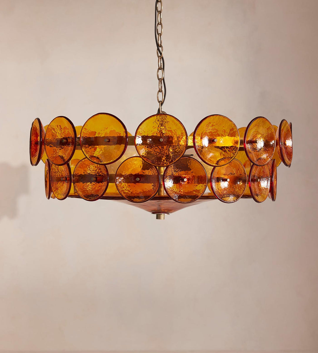 Avelora Cast Glass Disc Chandelier