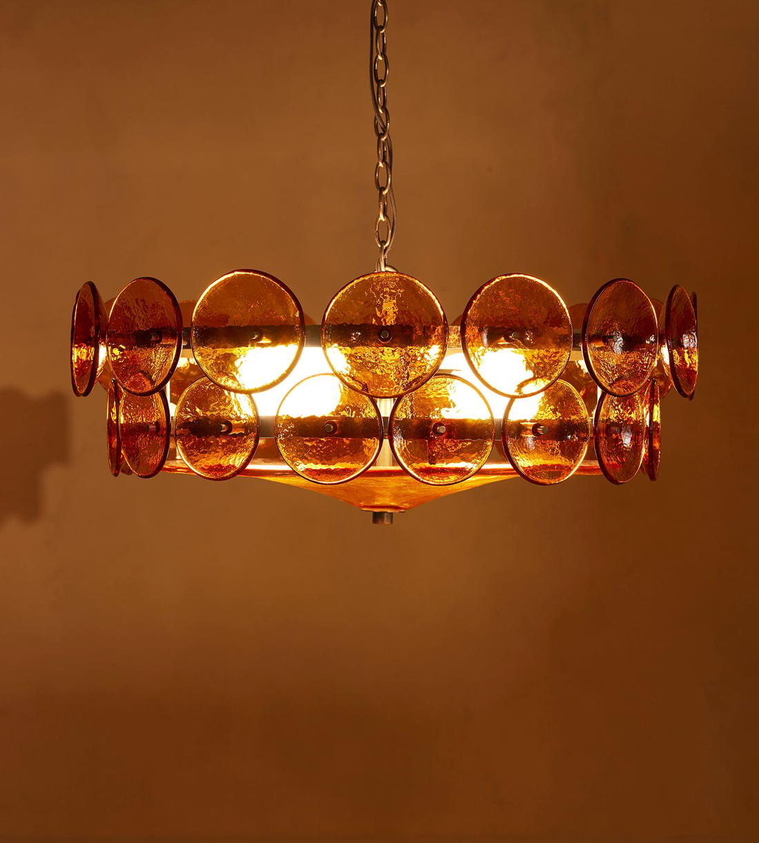 Avelora Cast Glass Disc Chandelier
