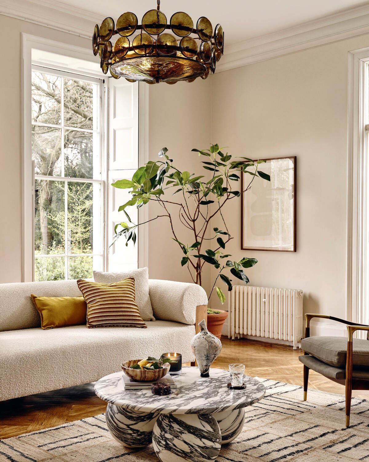 Avelora Cast Glass Disc Chandelier