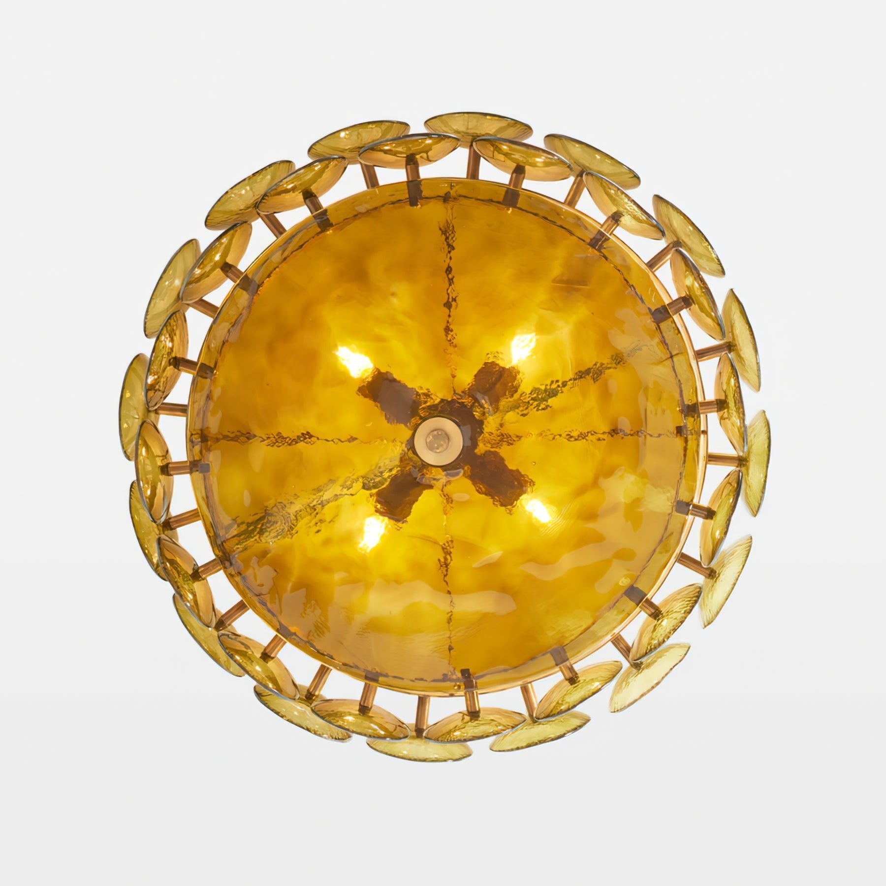 Avelora Cast Glass Disc Chandelier