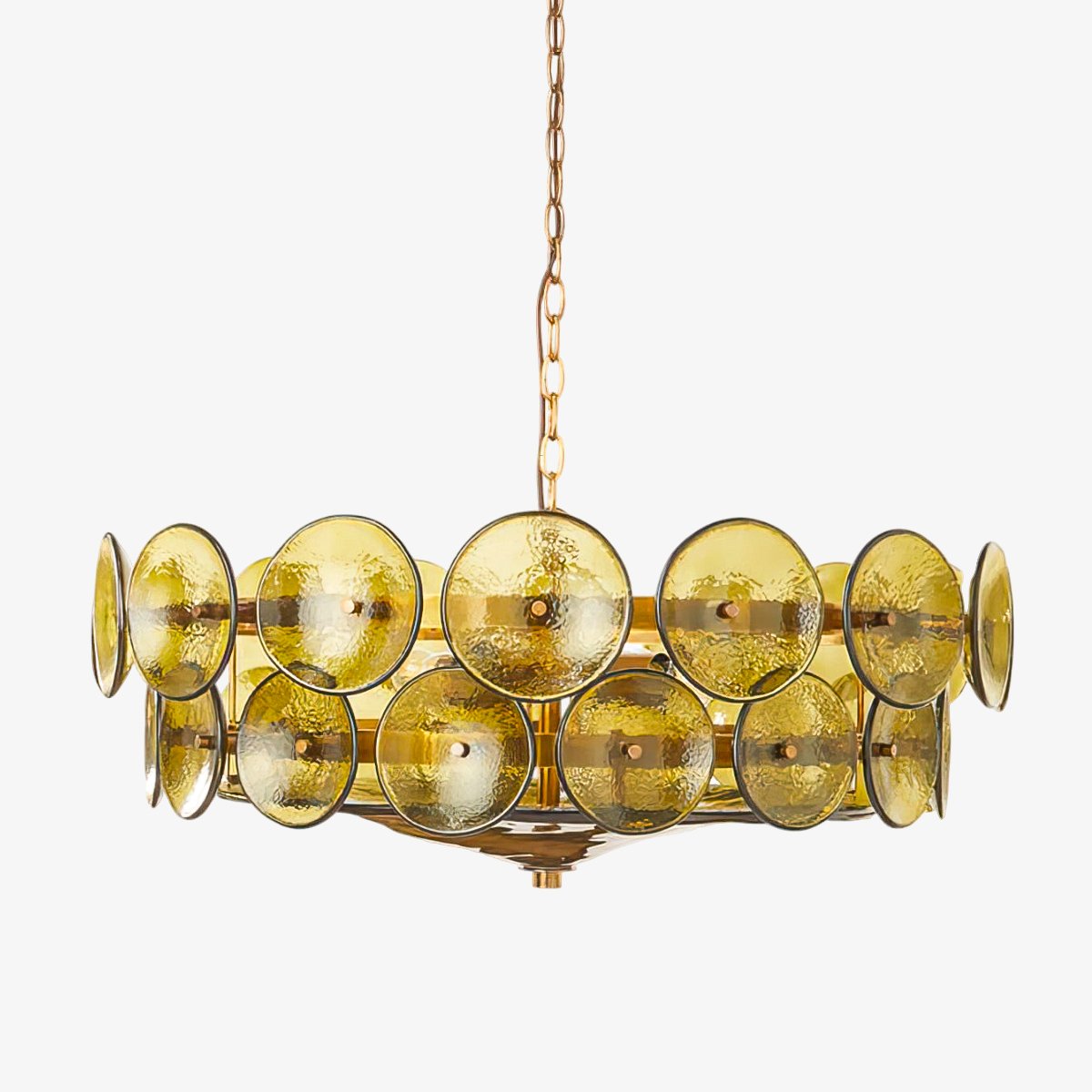 Avelora Cast Glass Disc Chandelier