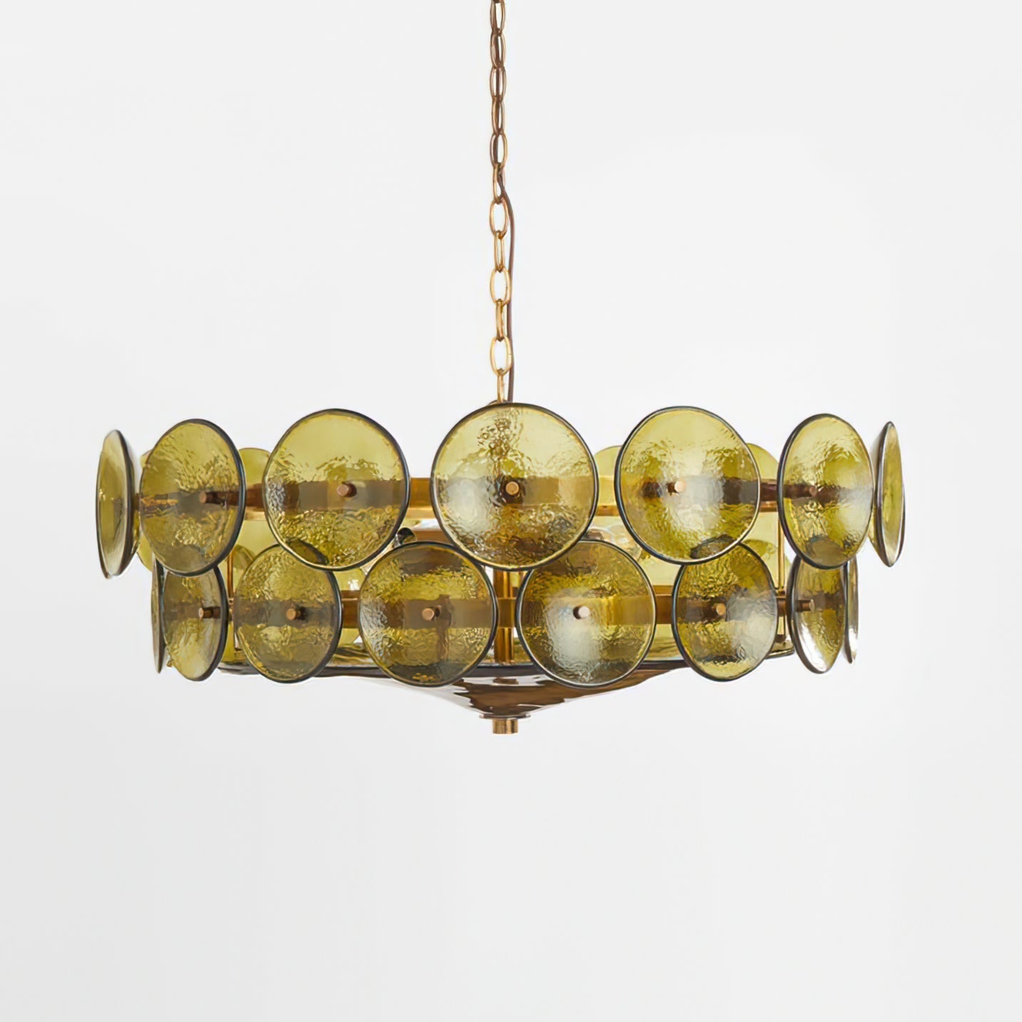 Avelora Cast Glass Disc Chandelier